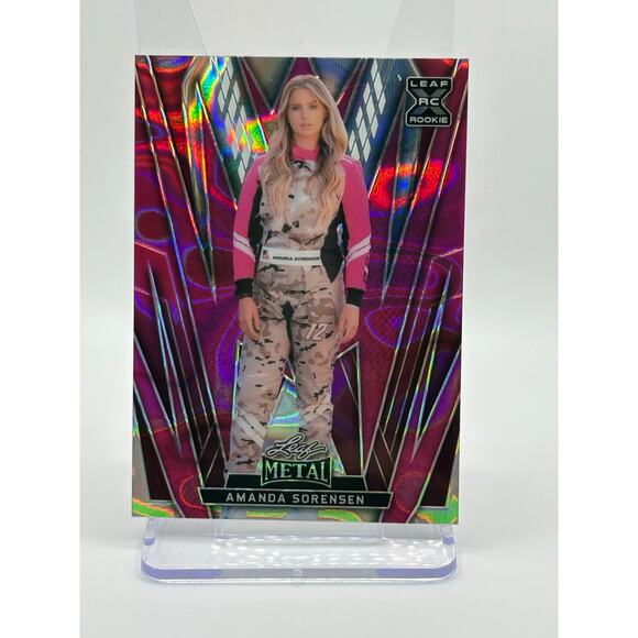 2024 Leaf Metal Women of Sport Amanda Sorensen Rookie Pink Lava Refractor 1/1 SP - Picture 1 of 2